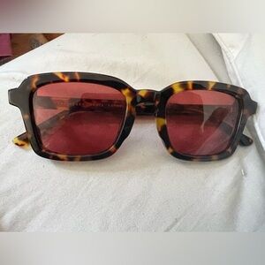Crap Eyewear Brown and Red Sunglasses with Aviator Style